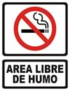 GS-303 SEÑALAMIENTO DE AREA LIBRE DE HUMO